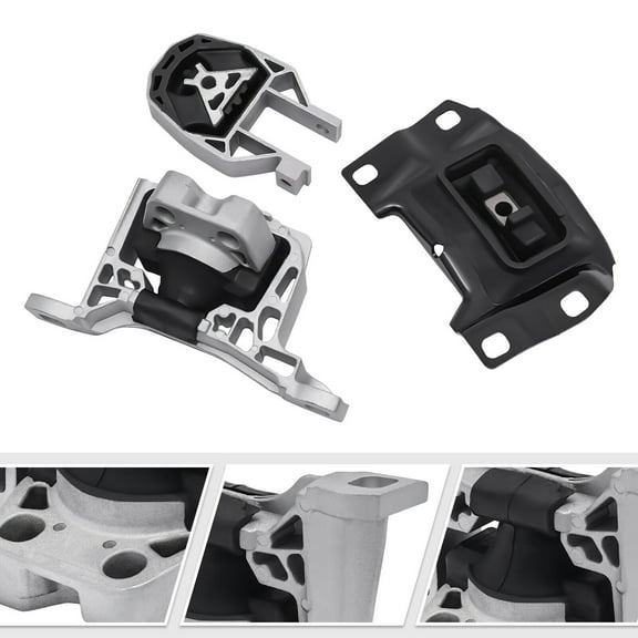 Engine Mount Set for 2012-2018 Ford Focus - Includes Rear, Front Right, and Transmission Mounts