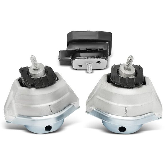 Engine Mount and Transmission Mount Kit 3 - Compatible with 2004 - 2005 BMW 530i Base 3.0L 6-Cylinder - Autopart Premium