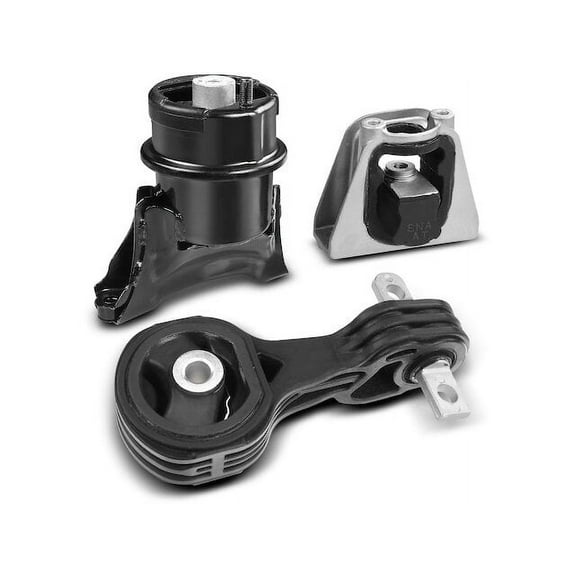 Engine Mount and Transmission Mount Kit 3 - Compatible with 2006 - 2011 Honda Civic 1.3L 4-Cylinder 2007 2008 2009 2010