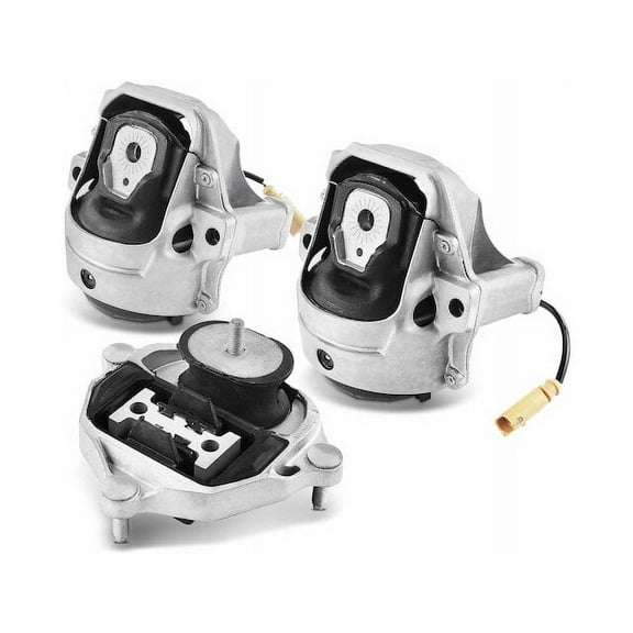 Engine Mount and Transmission Mount Kit 3 - Compatible with 2009 - 2016 Audi A4 Quattro 2.0L 4-Cylinder 2010 2011 2012 2013 2014 2015