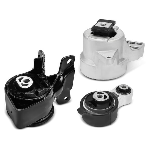 Engine Mount and Transmission Mount Kit 3 - Compatible with 2012 - 2014 Ford Edge 2.0L 4-Cylinder - Autopart Premium