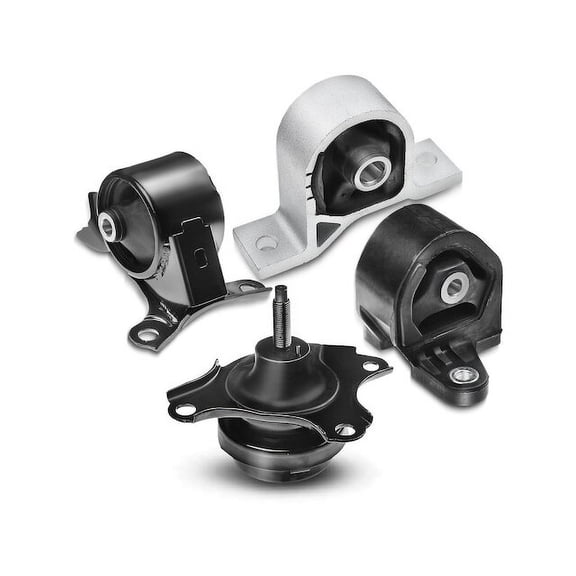 Engine Mount and Transmission Mount Kit 4 - Compatible with 2001 - 2005 Honda Civic Sedan 1.7L 4-Cylinder - Autopart Premium