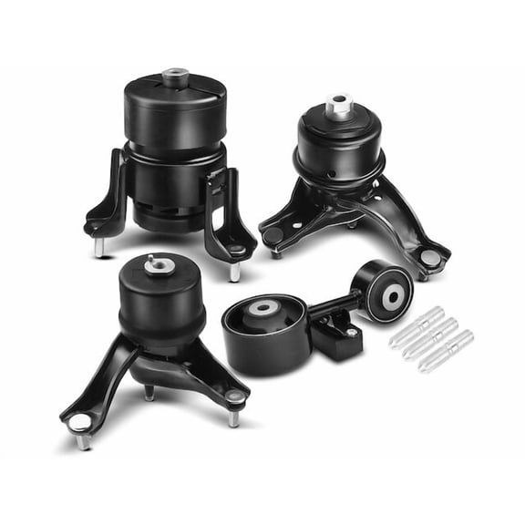 Engine Mount and Transmission Mount Kit 4 - Compatible with 2007 - 2009 Toyota Camry 2.4L 4-Cylinder - Autopart Premium