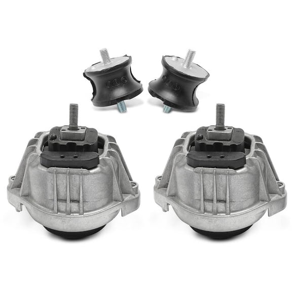 Engine Mount and Transmission Mount Kit 4 - Compatible with 2007 - 2013 BMW 335i Base 3.0L 6-Cylinder 2008 2009 2010 2011 2012