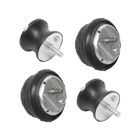 Engine Mount and Transmission Mount Kit 4 Piece - Compatible with 2001 - 2005 BMW 330i 2002 2003 2004
