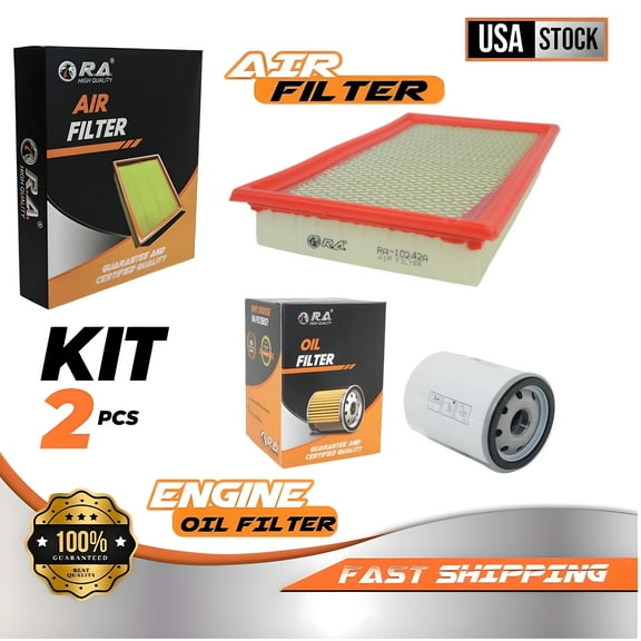 Engine Oil & Air Filter Set for Ford Edge 2009-2014 V6-3.5L 3.7L SE SEL Limited/Explorer 2011-2019 V6 3.5L XLT Limited/Flex 2009-2019 V6 3.5L SE SEL Limited/Fusion 2010-2012 V6 3.5L Sport Sedan