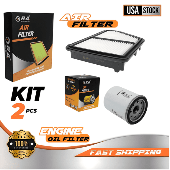 Engine Oil & Air Filter Set for Honda Civic 2016-2024 L4-2.0L EX LX-P LX Type R / Honda HR-V 2023 2024 2025 L4-2.0L LX EX-L Sport