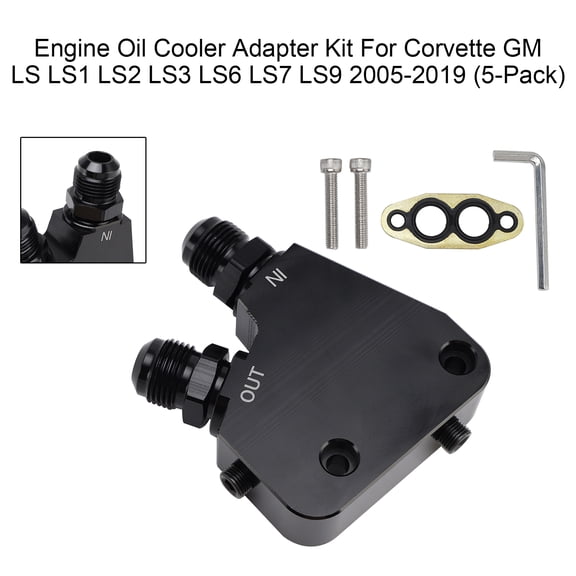 Engine Oil Cooler Adapter Kit For Corvette GM LS LS1 LS2 LS3 LS6 05-19 (5-Pack)