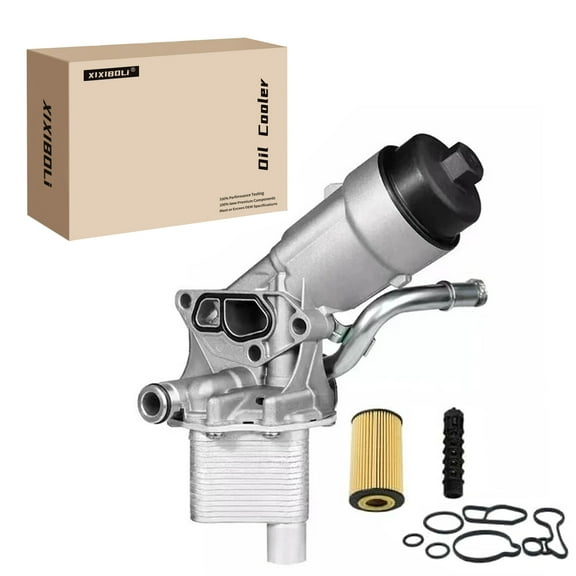 Engine Oil Cooler Filter Housing Assembly Adapter With Gasket Insert Compatible with Chevy Cruze Oil Cooler 2011-2021 Compatible with Sonic Trax Buick Encore 1.4L Turbo