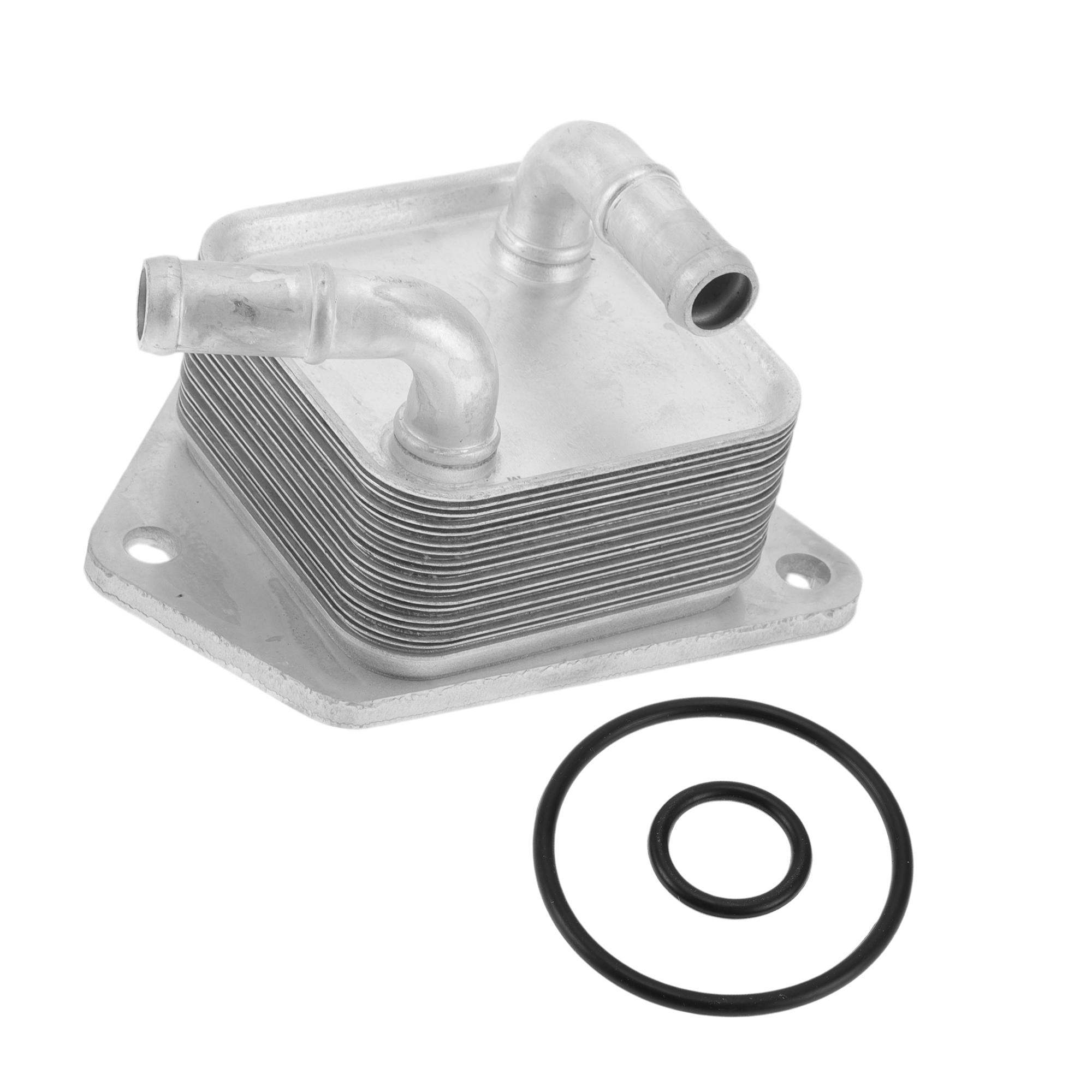 Engine Oil Cooler No.255605LJ004 Transmission Oil Cooler with O-rings Seal for Honda Civic 2016-2017 Aluminum Alloy 1 Pc