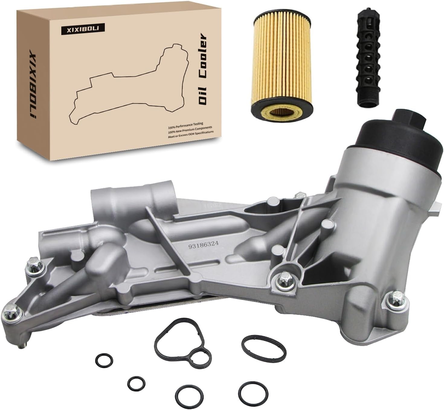 Engine Oil Cooler With Oil Filter Compatible with GM Chevy Cruze Sonic Aveo 1.6L 1.8L Compatible with Pontiac G3 1.6L 93186324 55353323