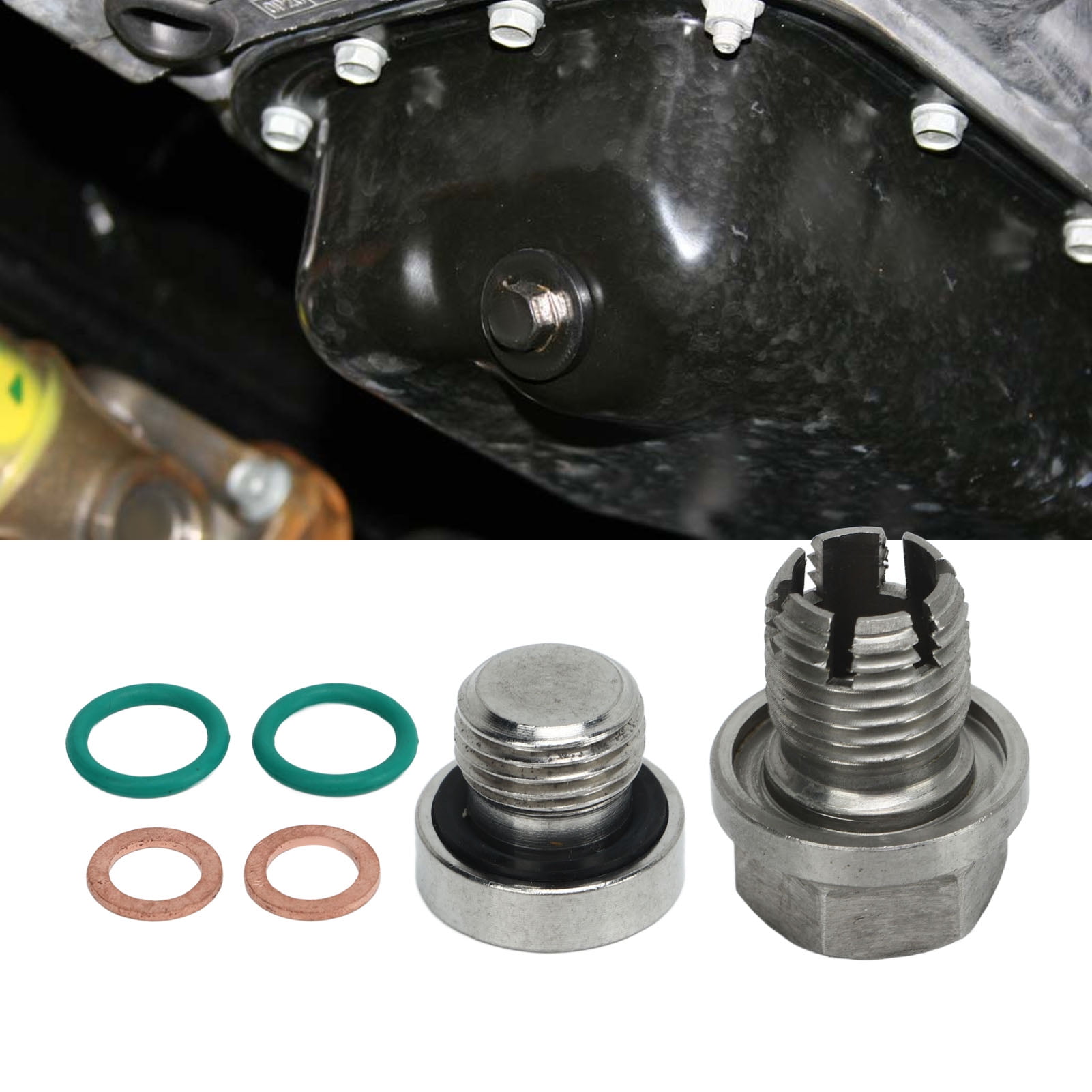 Engine Oil Drain Plug, Oversize Drain Plug Stainless Steel Self Tapping
