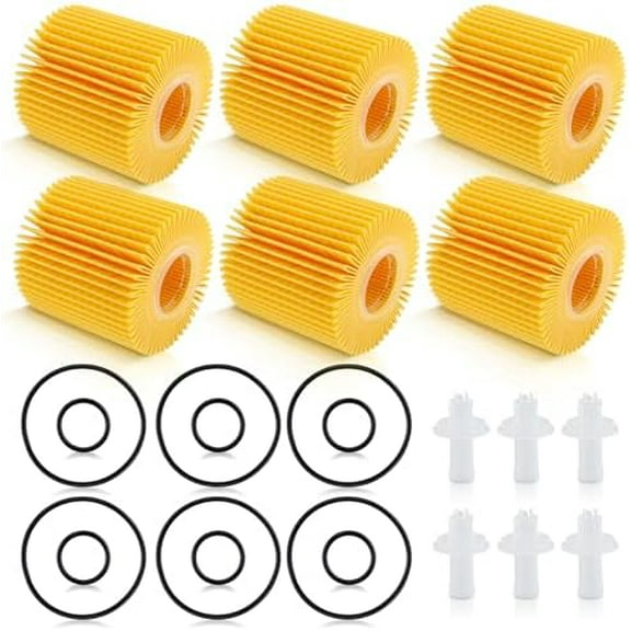 Engine Oil Filter - 6 Pack Compatible with Toyota Camry 2007-2017, Lexus, Scion, RAV4, Highlander$$Vehicle Parts & Accessories