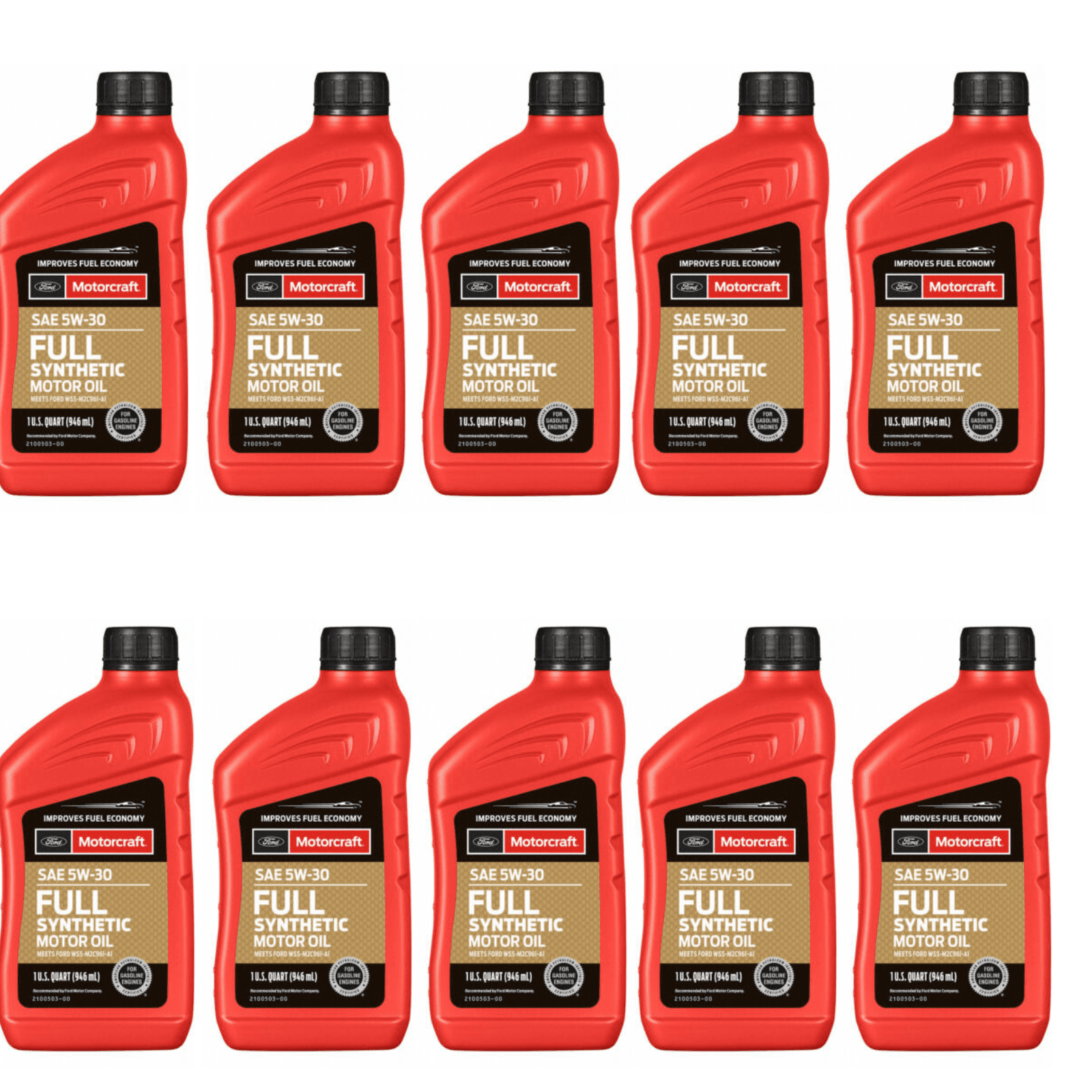 Engine Oil-Full Synthetic Motor Oil  Motorcraft XO-5W30-Q1FS Pack of 10