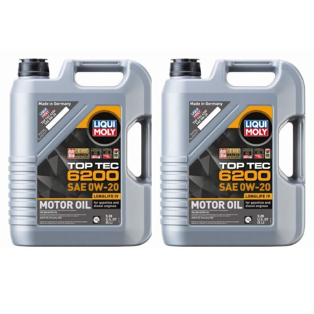 Engine Oil Liqui Moly 20238 Fully Synthetic 0W-20 Top Tec 6200 Pack of 2
