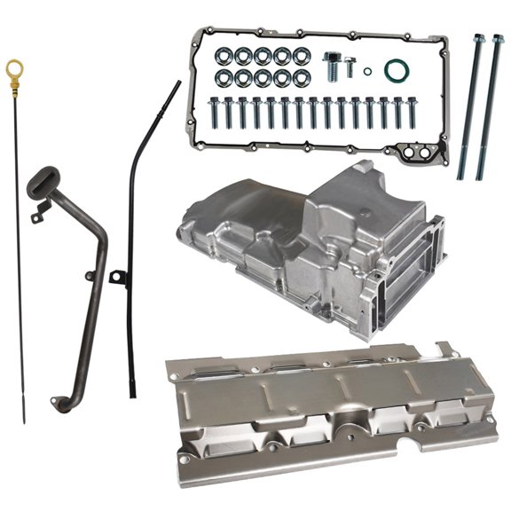 Engine Oil Pan Kit 19212593 Replacement for Chevy GM LS1 LS3 LSA LSX Engines LS Swap Muscle Car Oil Pan