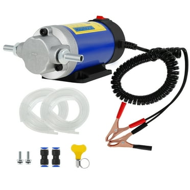 Engine Oil Pump DC 12V 100W Aluminum Alloy Oil Extractor Pump with 2 Pipe Lightweight Electric Diesel Change Extractor Pump Safe Diesel Pump for Oil Change