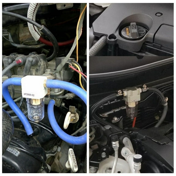 Engine Oil Separator Catch Reservoir Tank - Metal+Plastic Can with Multiple Connectors, IP67 Water-Resistant, Universal for Car Air Intake System