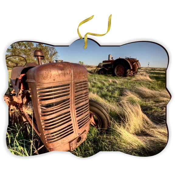 Engine of Old Fashioned Tractor - for Car Interior Rear View Mirror Hanger Car Accessories Interior Decoration Hanging Ornament Fancy Christmas Tree Ornament for Christmas