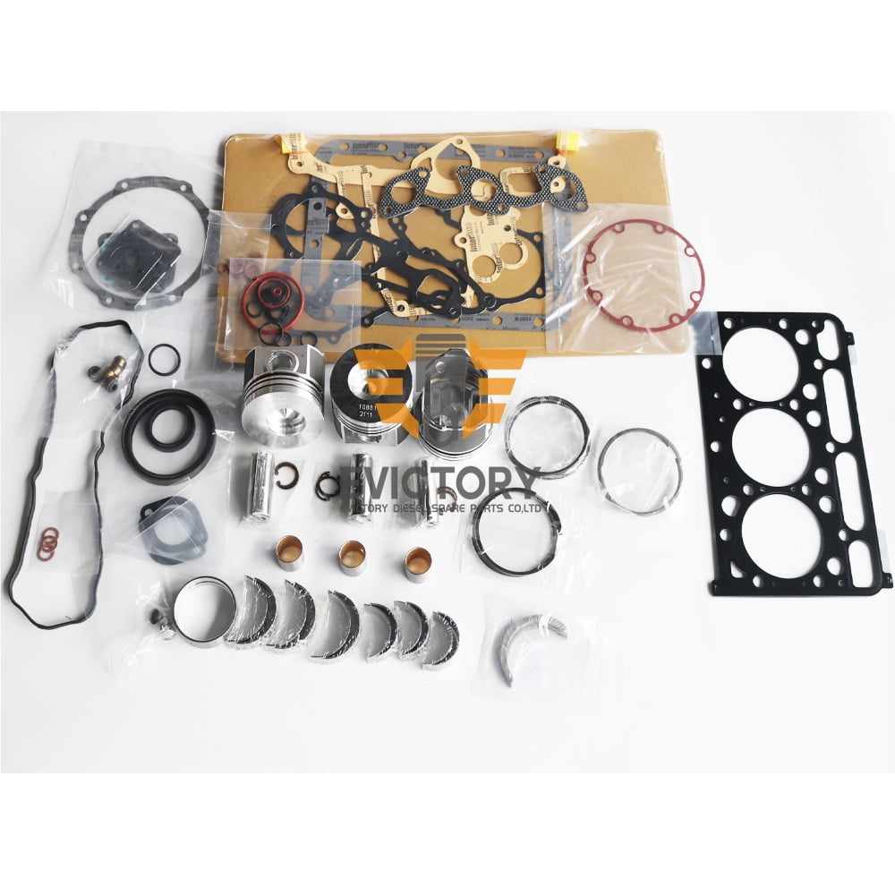 Engine Overhaul Parts for KUBOTA D1803 Oversize 0.50mm Pistons Piston Ring Bearings Full Gasket Set