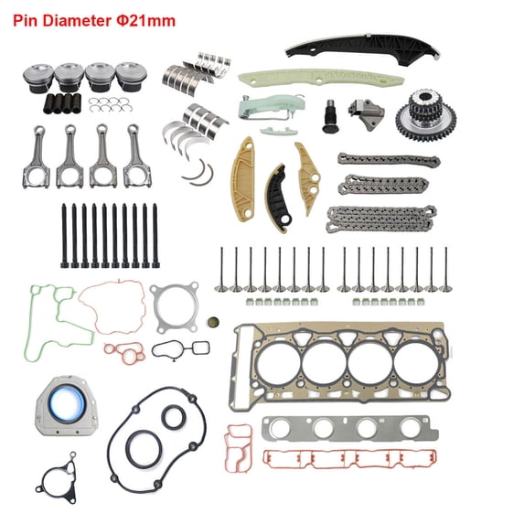 Engine Overhaul Rebuild Pistons Rods Kit for Audi VW 2.0T A4 Q5 Jetta GTI CAWA CAWB CCTA CCZA CBFA