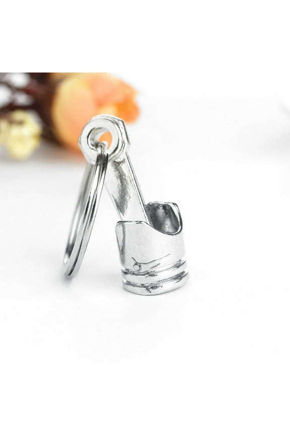 Engine Piston Keychain Car Pendant Alloy Keychain Key Ring Automotive Parts Model Metal Pendant Keychain Keyfob Keyring