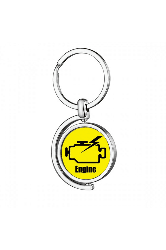 Engine Piston Power Safe Art Deco Fashion Rotating Keychain Metal Keyring Holder