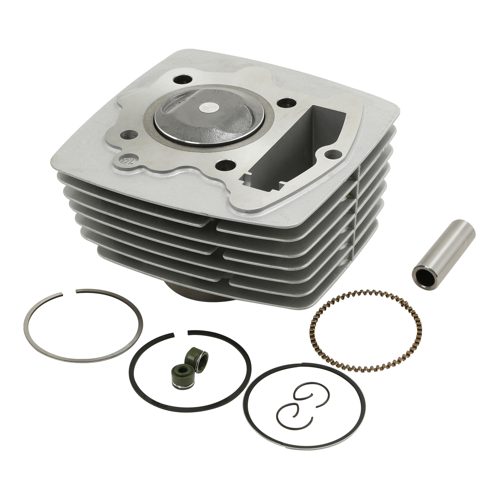"Engine Piston Ring & Gasket Kit - Compatible with Select 125cc Motorcycle Models, Complete Top End Rebuild Set for Small Engine Maintenance (Verify Fitment)"