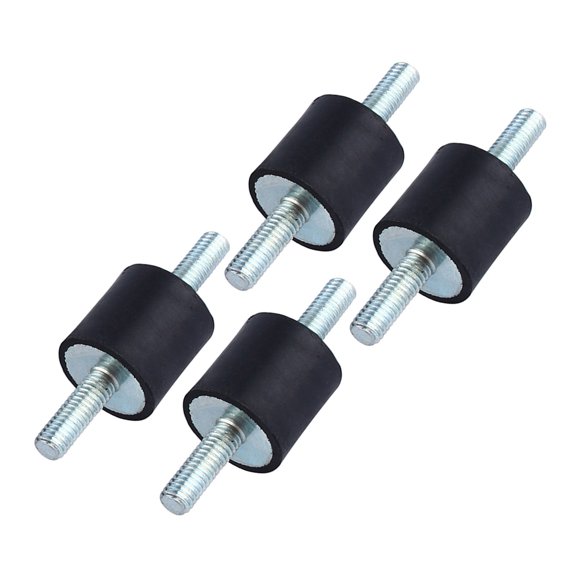Engine Pump Vibration Mounts, Noise Reduction Dampers, M6 Threaded, 20x20mm, 4 Pack