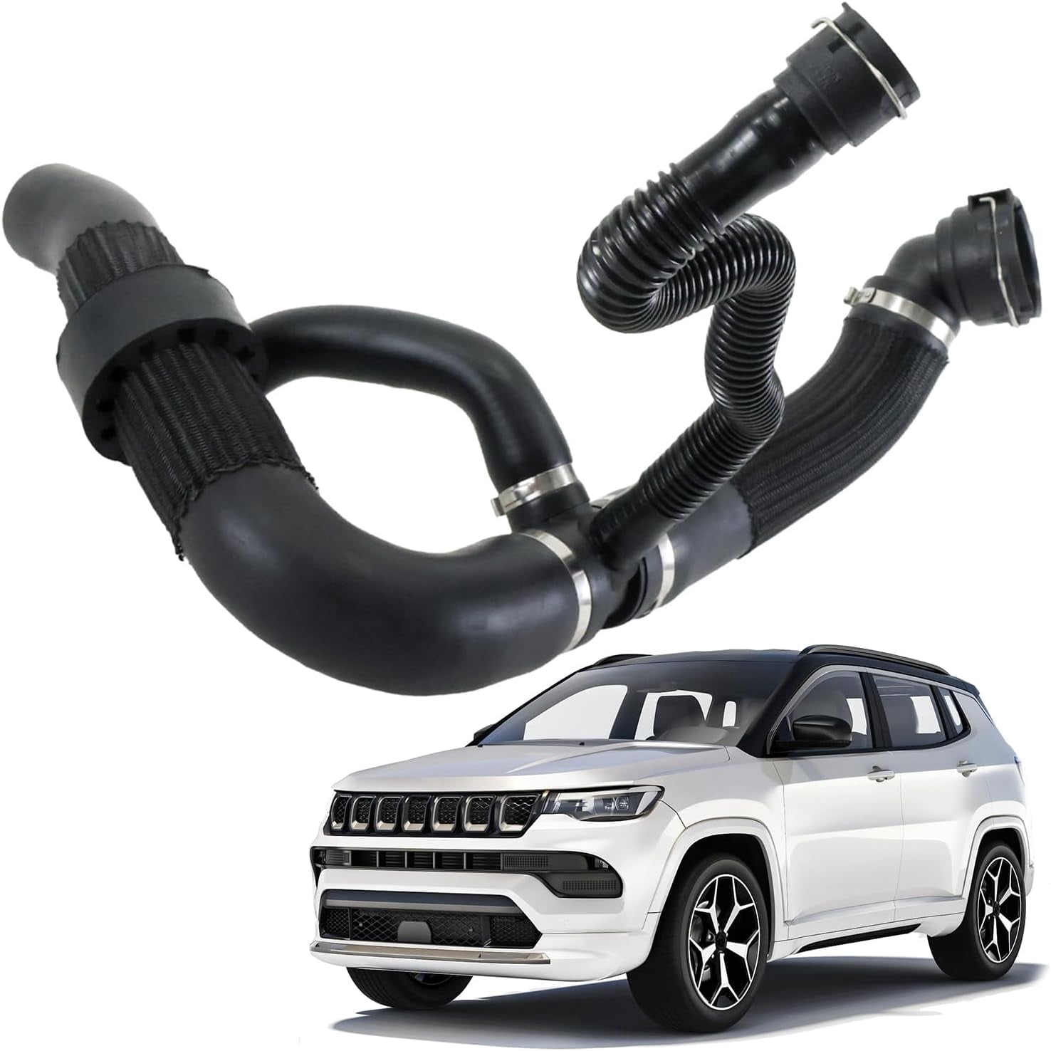 Engine Radiator Coolant Outlet Hose For Jeep Compass 2.4L 2017-2022 Lower Cooling Reservoir Radiator Pipe 68380330AA 68380330AB 68249896AC