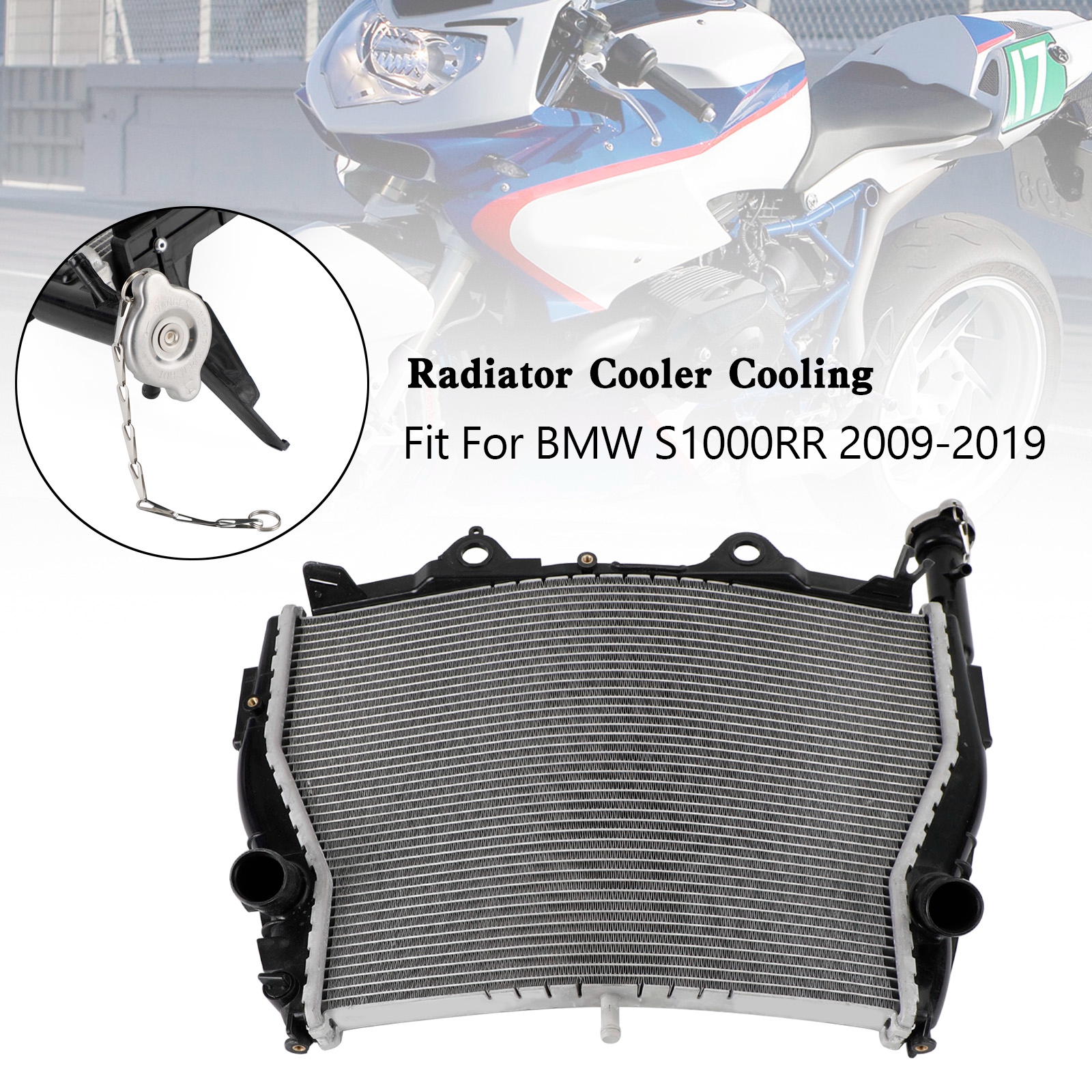 Engine Radiator Cooler Cooling Fit For BMW S1000RR 2009-2019 - Walmart.com