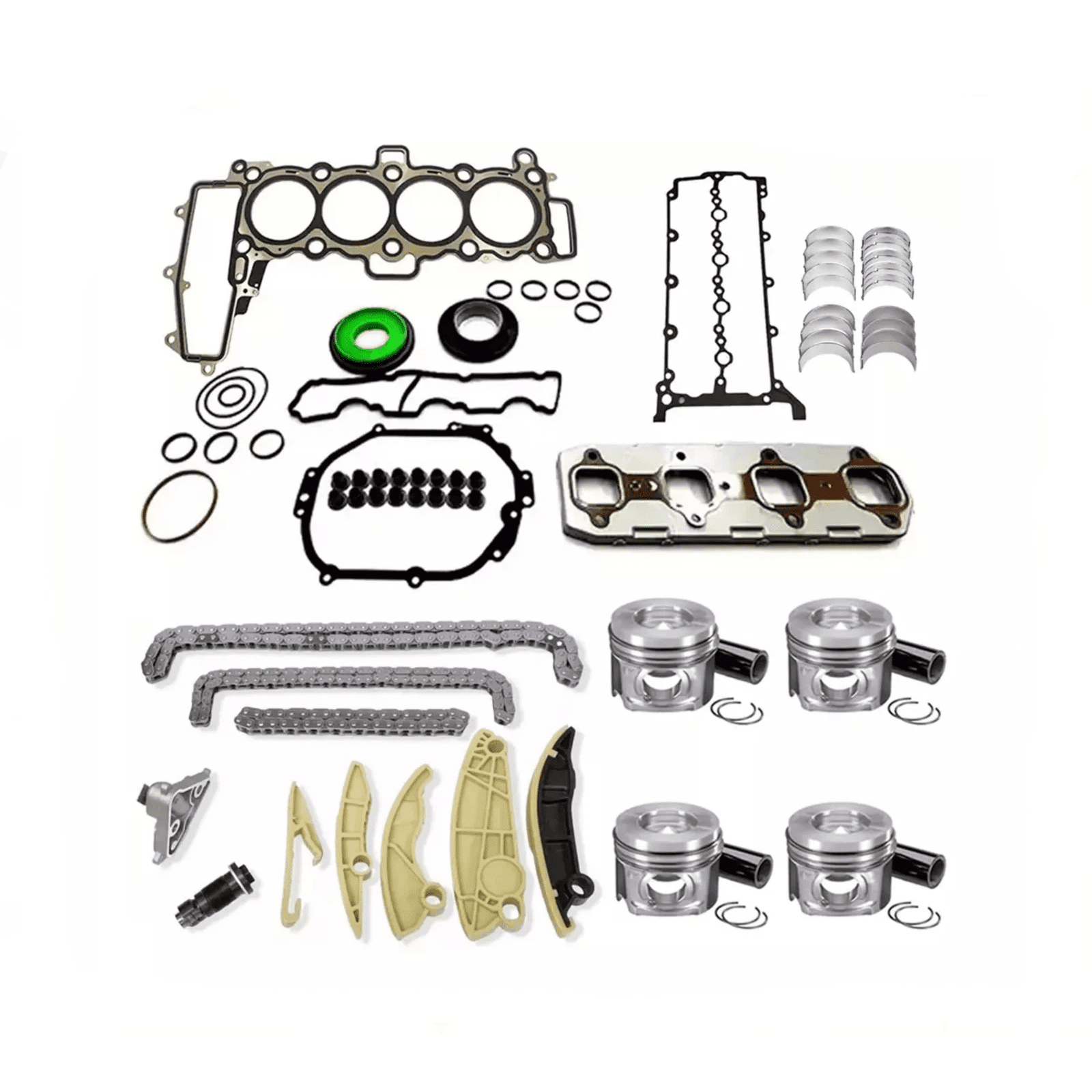 Engine Rebuid Kit Crankshaft Piston Timing Chain Kit For Land Rover ...
