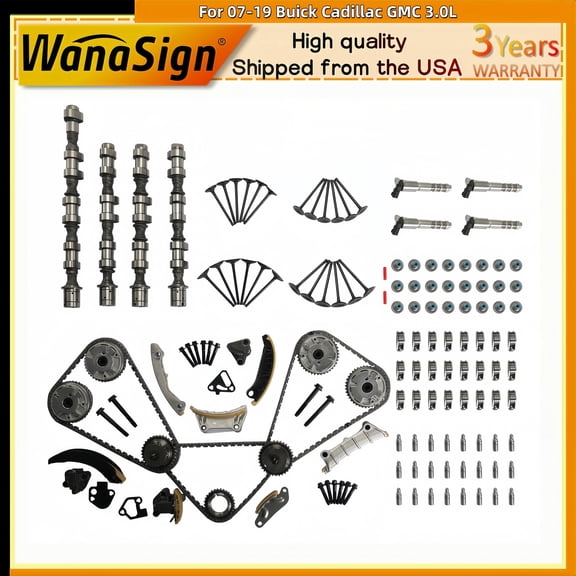 Engine Rebuild Kit Camshaft Timing Chain Kit Liter Rocker Arm For 07-19 Chevy Buick Cadillac GMC 3.0L