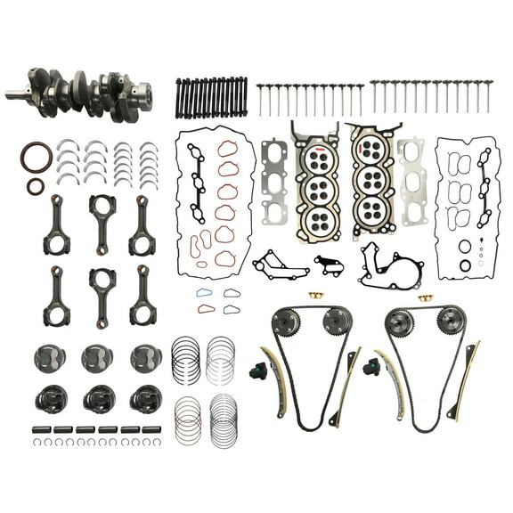 Engine Rebuild Kit Crankshaft Head Gasket Set Piston Timing Chain Kit For 05-13 Hyundai Kia 3.3L G6DH