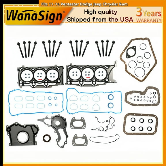 Engine Rebuild Kit Head Gasket Set Bolts For 2011-2016 Pentastar Dodge Jeep Chrysler Ram 3.6L V6 DOHC