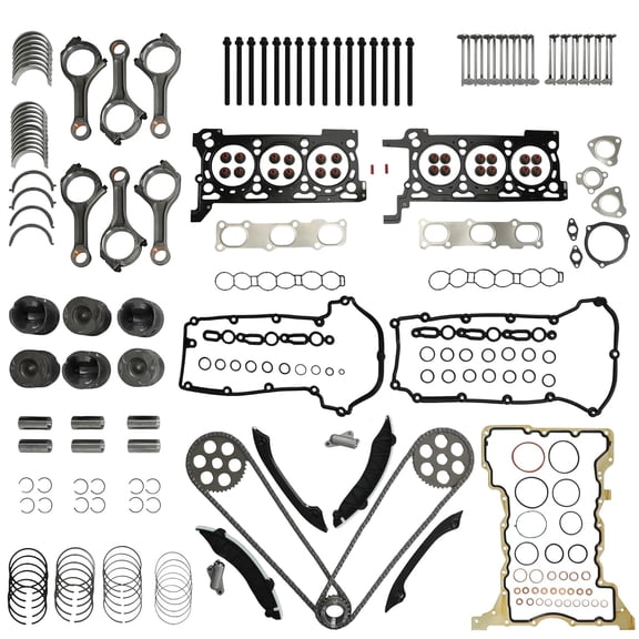 Engine Rebuild Kit Head Gasket Set Piston Timing Chain Kit For Jeep Chrysler Dodge Ram 3.0L 2011-2024