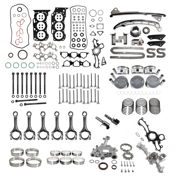 Engine Rebuild Kit Head Gasket Set Piston Timing Chain Kit For Toyota 4Runner FJ Cruiser Tundra 4.0L 2010-2021 1GR-FE