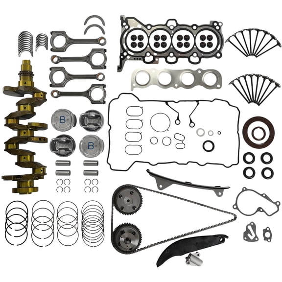 Engine Rebuild Kit Head Gasket Set Piston Timing Chain Kit VVT Crankshaft Con Rods for Hyundai Kia 2.0L G4NA