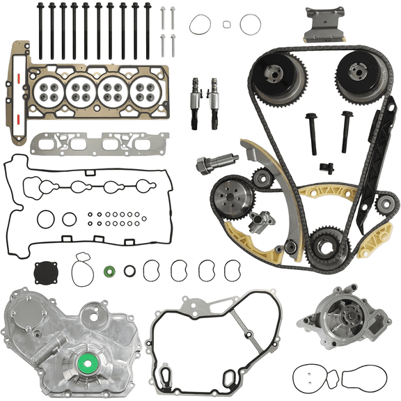 Engine Rebuild Kit Head Gasket Set Timing Chain Water Pump Fits Chevrolet Captiva Sport GMC Terrain Buick 2.2L 2.4L 2009-2017