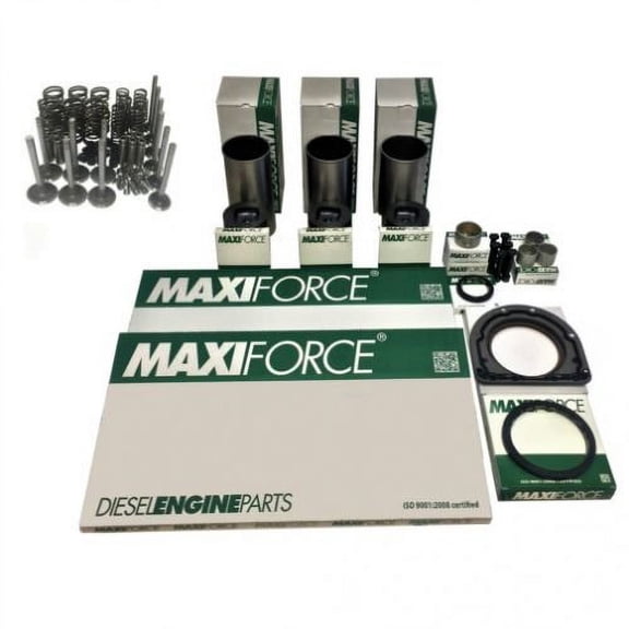 Engine Rebuild Kit with Valve Train - Less Bearings - 45 Degree Valves fits Massey Ferguson 135 150 230 235 240 245 fits Allis Chalmers fits Perkins