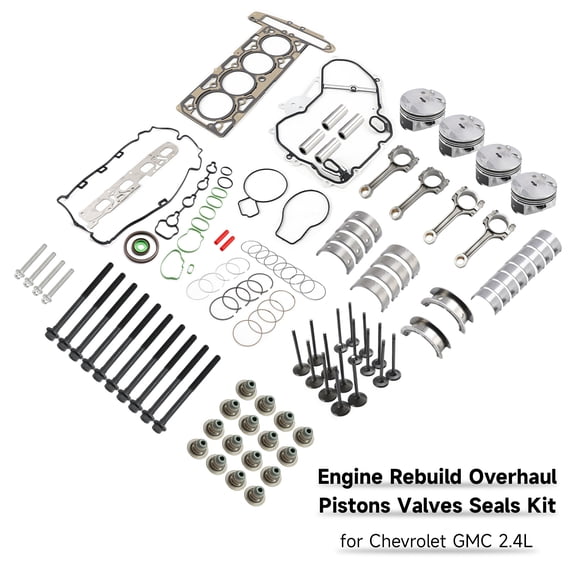 Engine Rebuild Overhaul Pistons Valves Seals Kit for Chevrolet GMC 2.4L
