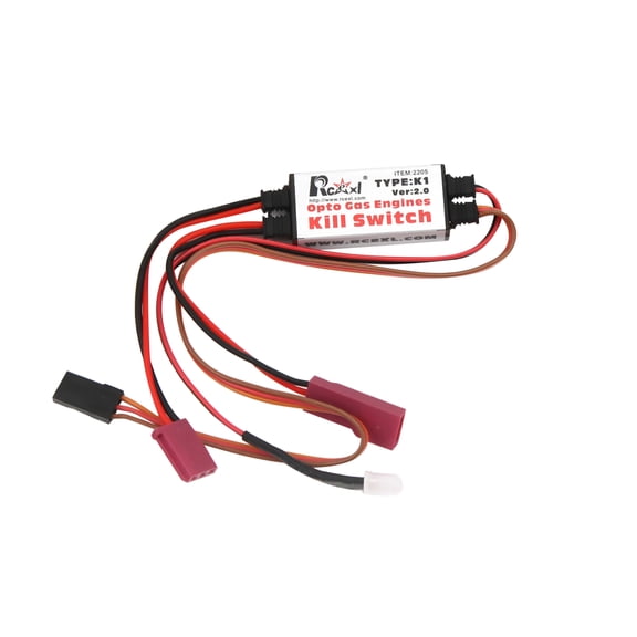 Engine Shut-Down Switch Remote Control Safety Device for Gas Aircraft for Fiber Optically Isolated Ignition