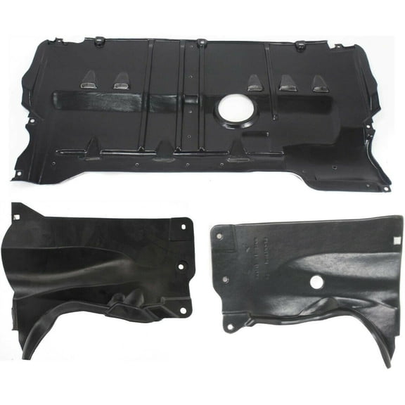 Engine Splash Shields Set of 3 - Passenger Rear Left and Right Side