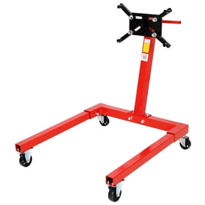 Engine Stand 1250lbs, 360 Rotating Steel Vehicle Engine Block Stand with Adjustable Arms, Red