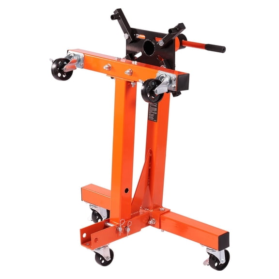 Engine Stand 1500 Lbs - 360 Rotating Motor Stand - Heavy Duty Cast Iron Engine Hoist Dolly - 5 Caster Wheels - Vehicle Maintenance & Repair