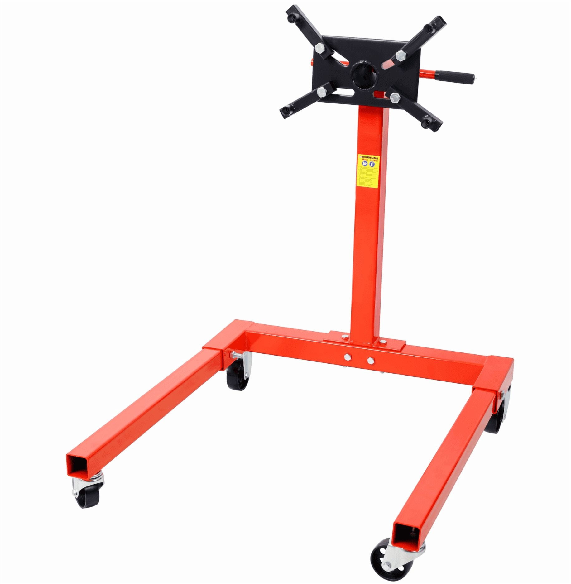 Engine Stand 1500lb 4-Wheel Rotating Head 4 Arms Red