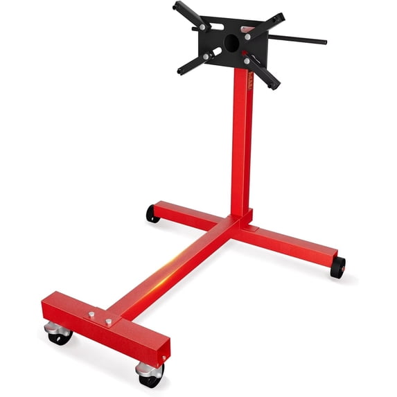 Engine Stand, Heavy-Duty Steel Engine Motor Stand with 360-degree Rotating Head, 4 Casters, 4 Adjustable Arms, 1/2 Ton (1000 lb) Capacity