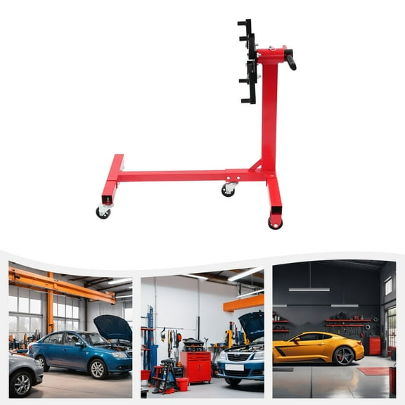 Engine Stand Motor Hoist Dolly W/ 360 Degree Rotating Head Heavy Steel 1250LBS