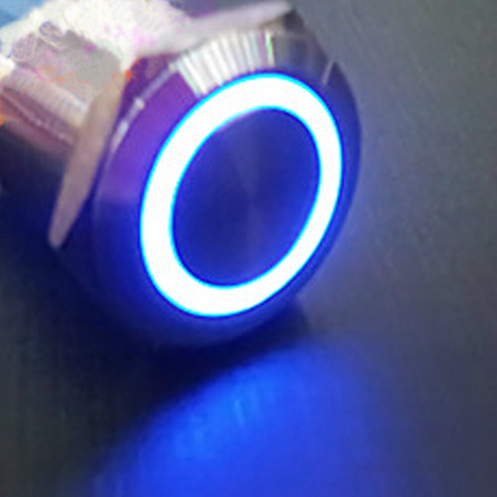 Engine Start Button Car Ignition Push Switch Automotive Blue LED Metal