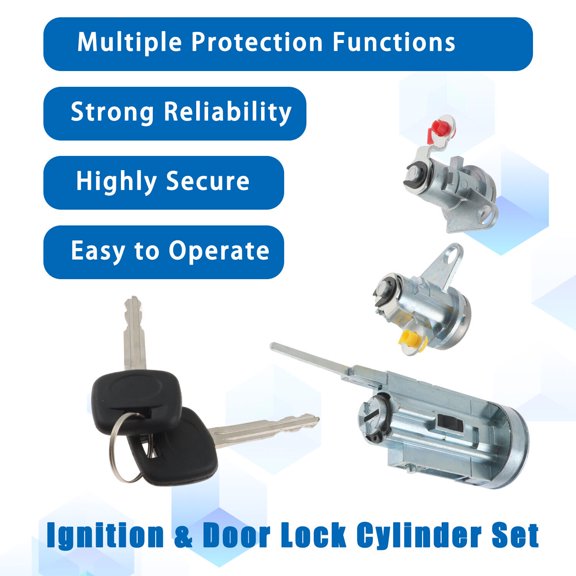 Engine Start Lock Cylinder with 2 Keys Fit for Toyota Corolla 69057-12090